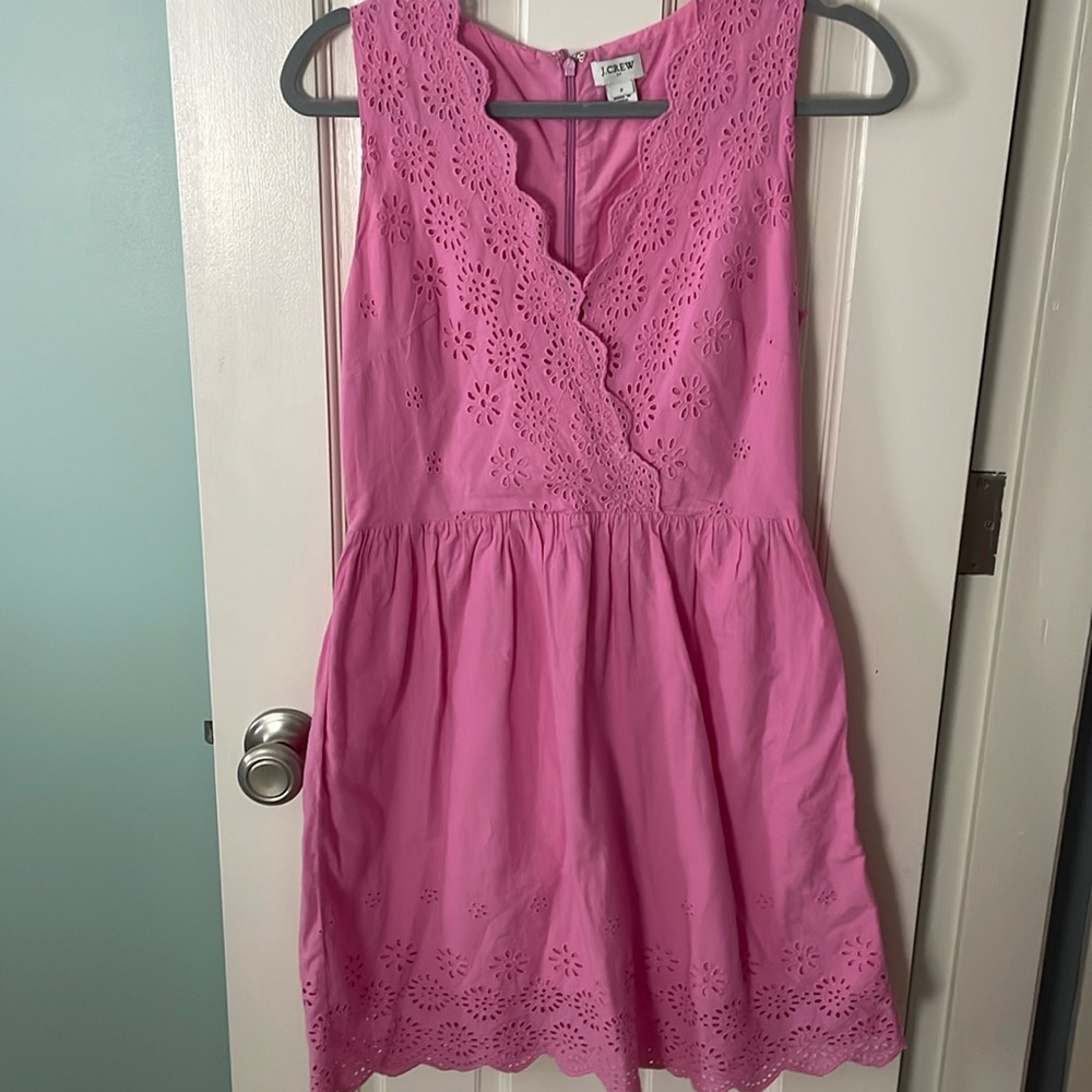Jcrew Eyelet Dress with zip closure